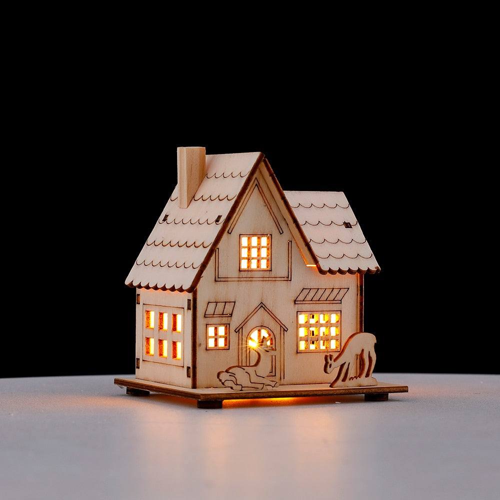 Rustic Wood Hanging Home Glow Lamp