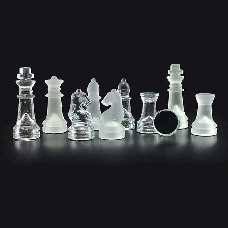 Clear Glass Chess Board Set