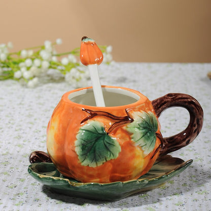 Colorful Fall Pumpkin Coffee Mug Set - Befez