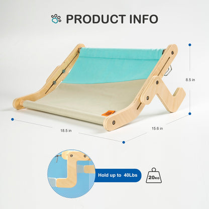 Cozy Pet Wooden Window Perch Bed