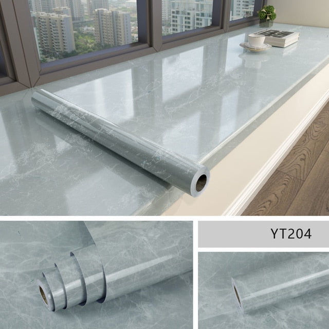 Stylish Marble Stick-On Bathroom Wallpaper