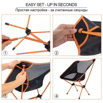 Portable Camping Chair and Beach Blanket Combo Set
