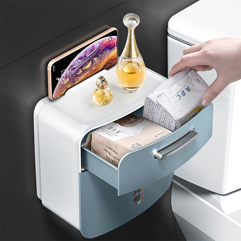 Space Saving Toilet Paper Holder Shelf