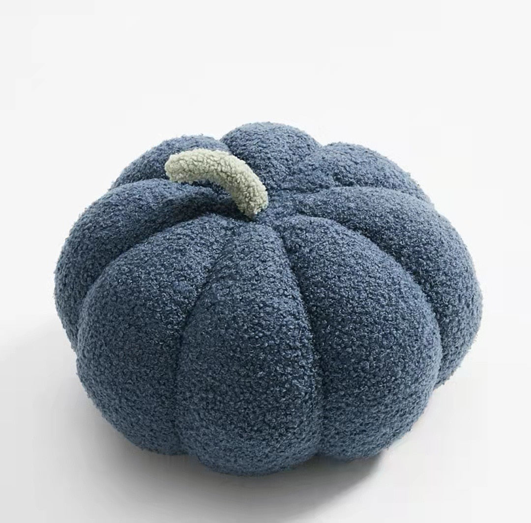 Plush Fall Pumpkin Throw Pillow