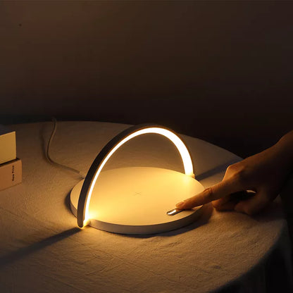 Compact LED Desk Lamp with Wireless Charger