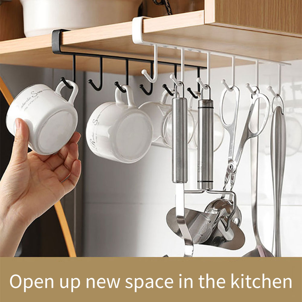 Space Saving Under Sink Storage Hook Rack