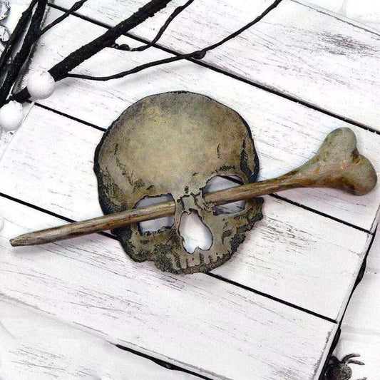 Edgy Goth Metal Skull Hair Pins - Befez