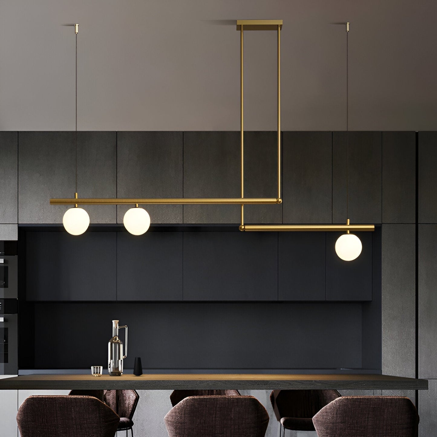 Modern Glass Linear Pendant Light