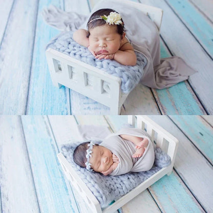 Rustic Wood Baby Photo Bed Prop