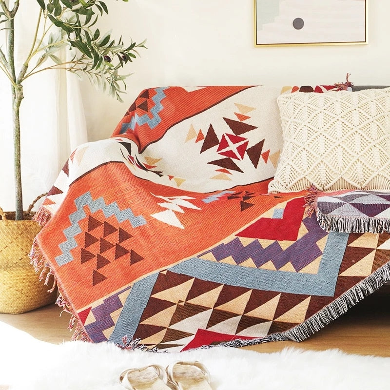 Cozy Autumn Pumpkin Throw Blanket