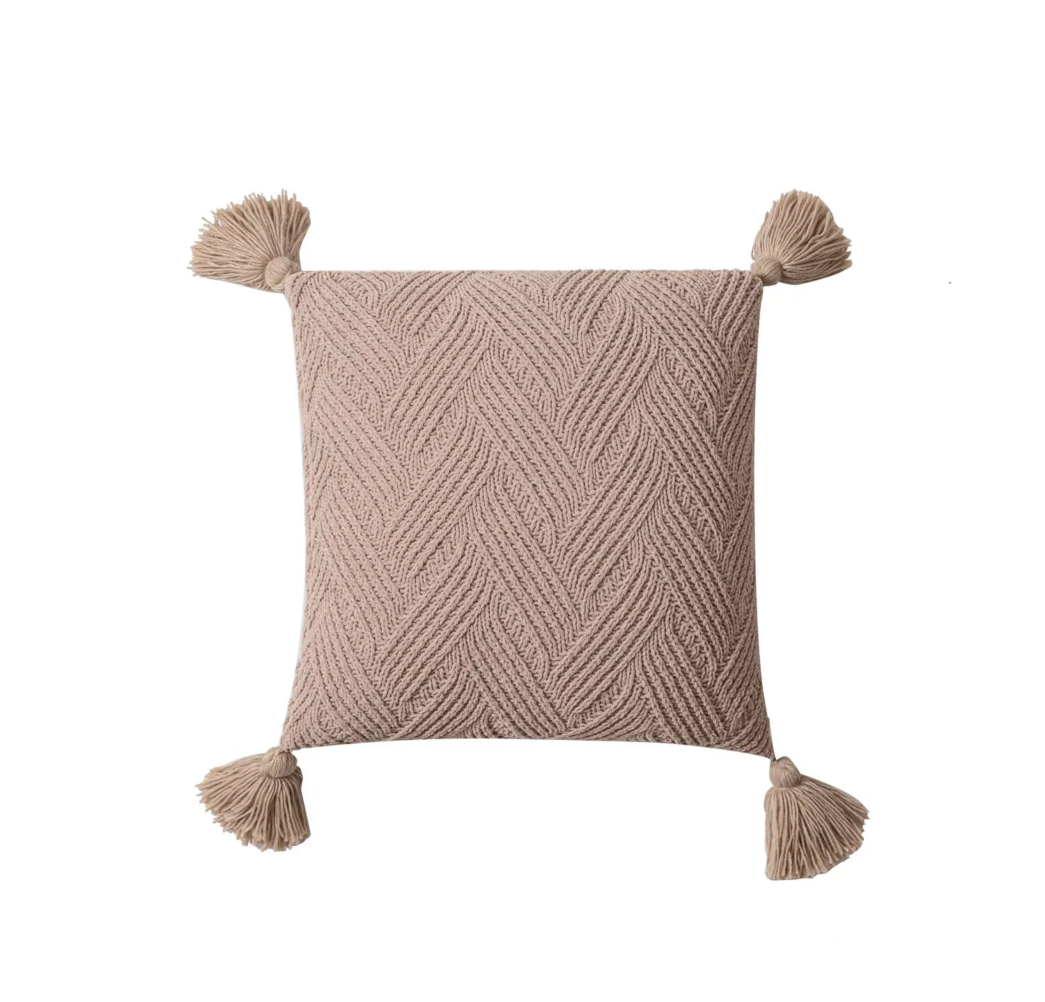 Soft Plush Cushion Cover with Cozy Pom Poms - Befez