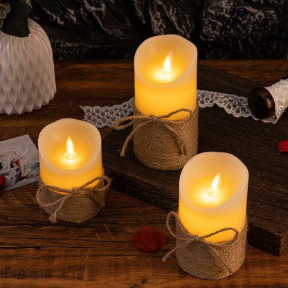 Warm White Flicker LED Candles with Realistic Wax Look