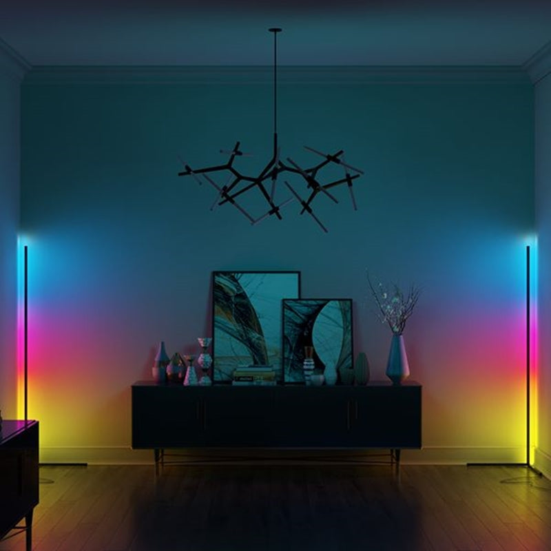 Slim Corner Floor Lamp LED Adjustable Modern Style