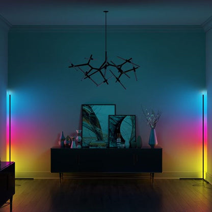 Slim Corner Floor Lamp LED Adjustable Modern Style