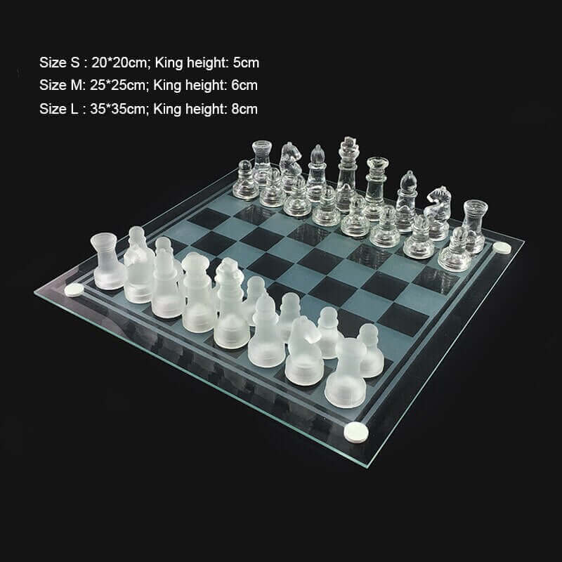 Clear Glass Chess Board Set