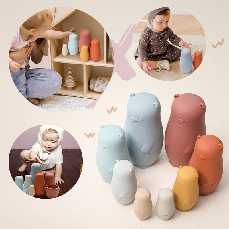 Fun Colorful Silicone Nesting Dolls