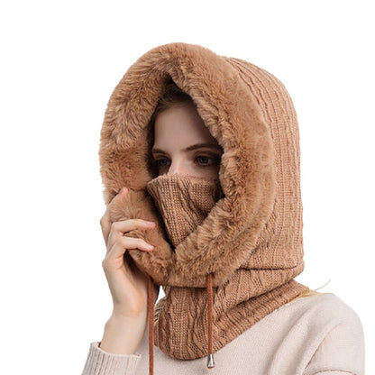 Warm Knitted Beanie Hat with Soft Fleece Lining