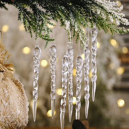 Befez | 12Pcs Snowy Hanging Christmas Icicle Decorations - Befez