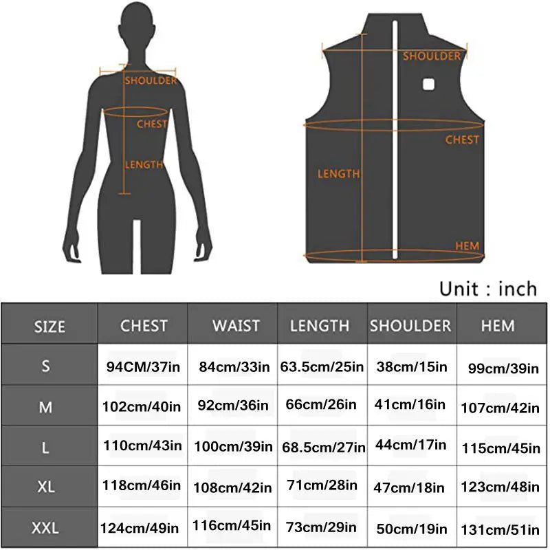 Warm Women's Heated Vest with USB Charging