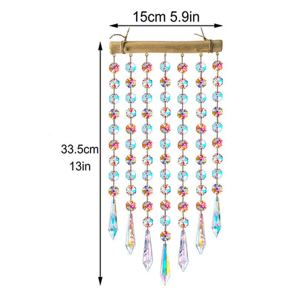 Sparkling Crystal Glass Window Wind Chime Decor
