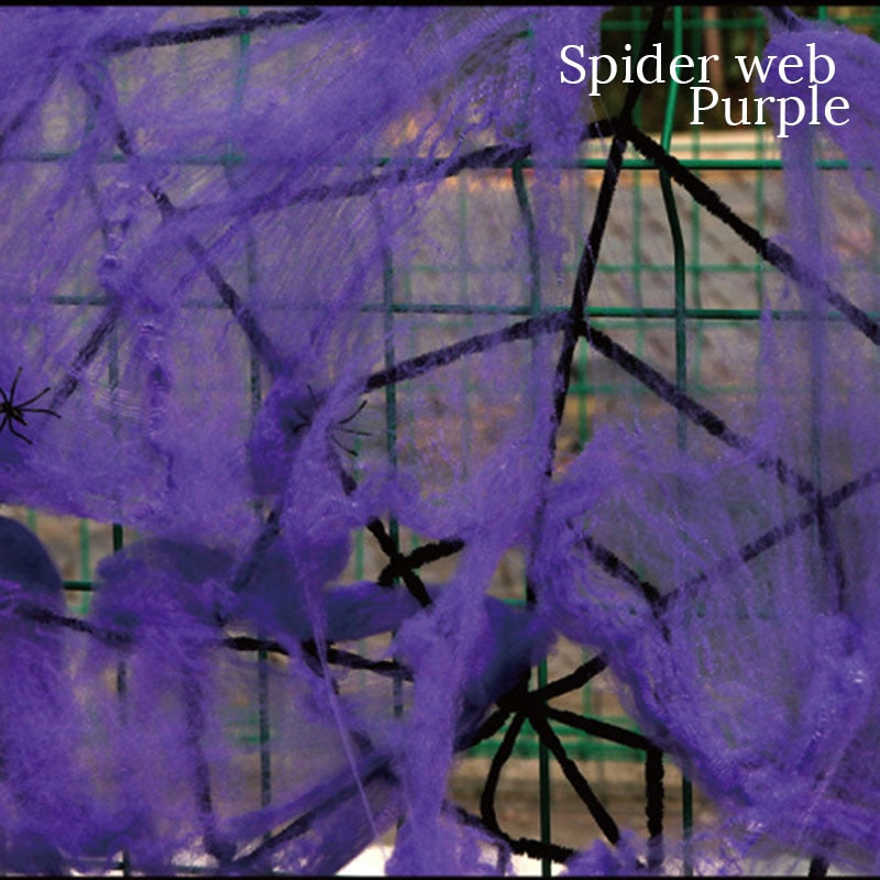 Spooky Fake Stretchy Web Halloween Decor