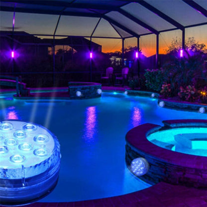 Colorful LED Waterproof Lamp with Free Remote