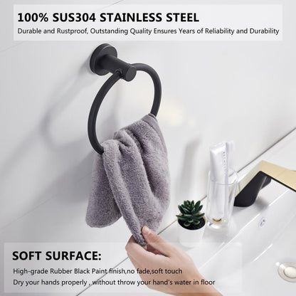Modern Chrome Towel Ring Holder