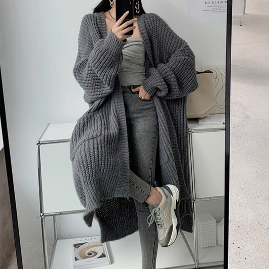 Oversized Slouchy Winter Sweater Coat - Befez
