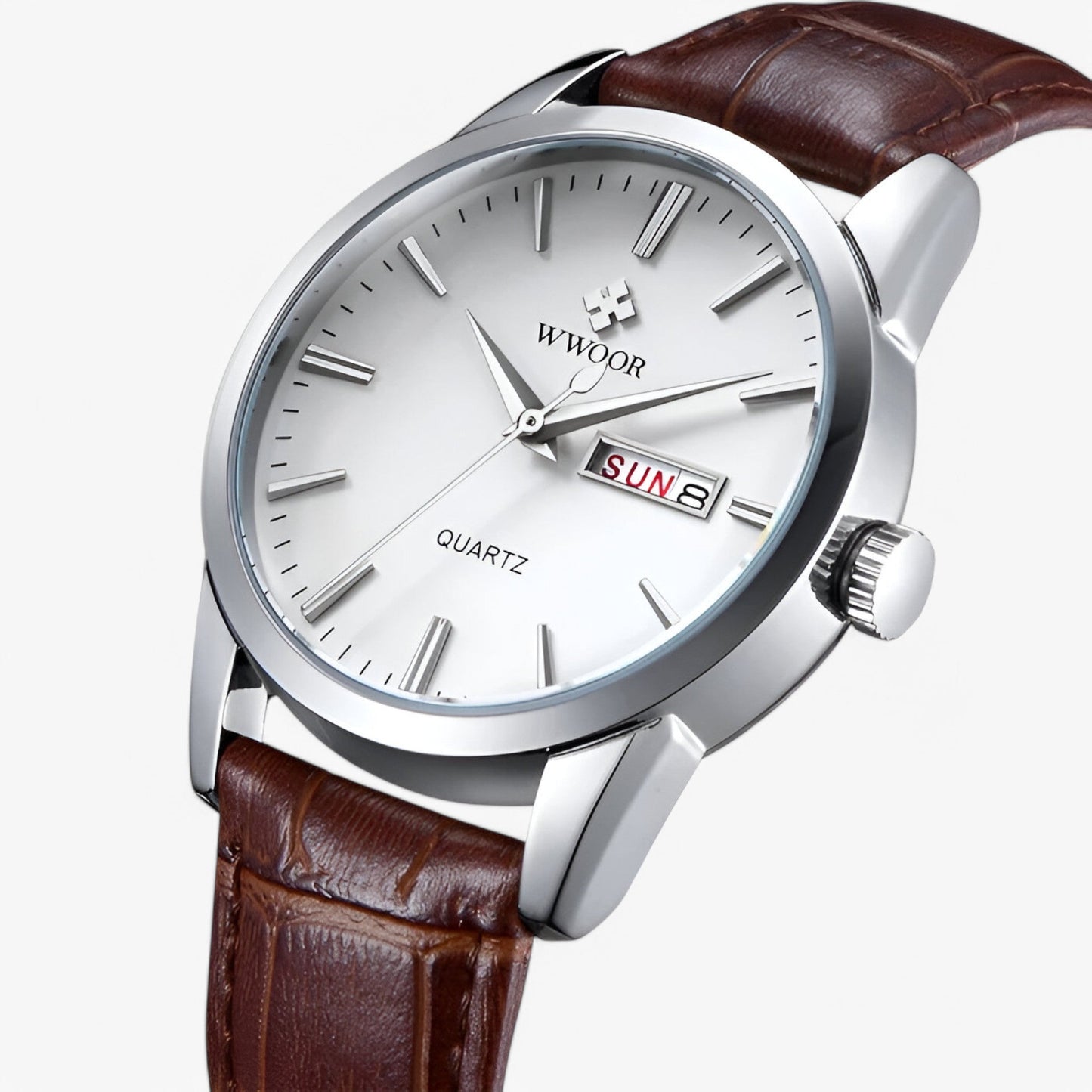 Stylish Leather Mens Watch - Elegant Accessory