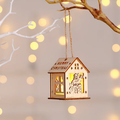 Rustic Wood Hanging Home Glow Lamp