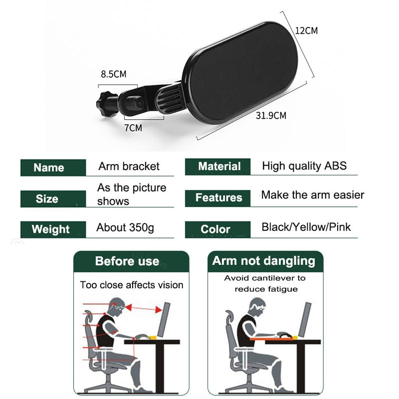 Ergonomic Office Armrest for Computer Mouse Support