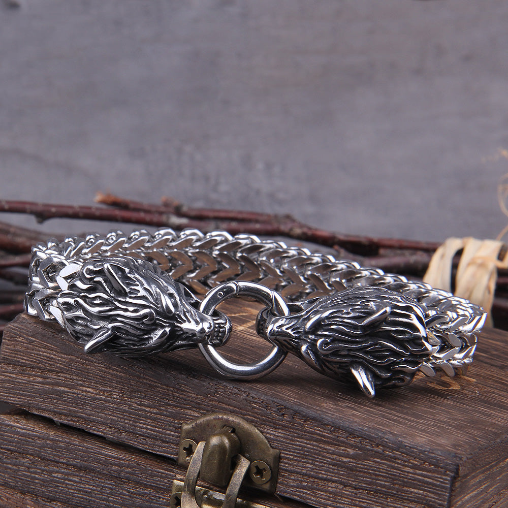 Unique Viking Style Wolf Bracelet for Men