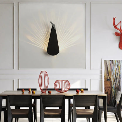 Stylish LED Accent Wall Light Peacock Design