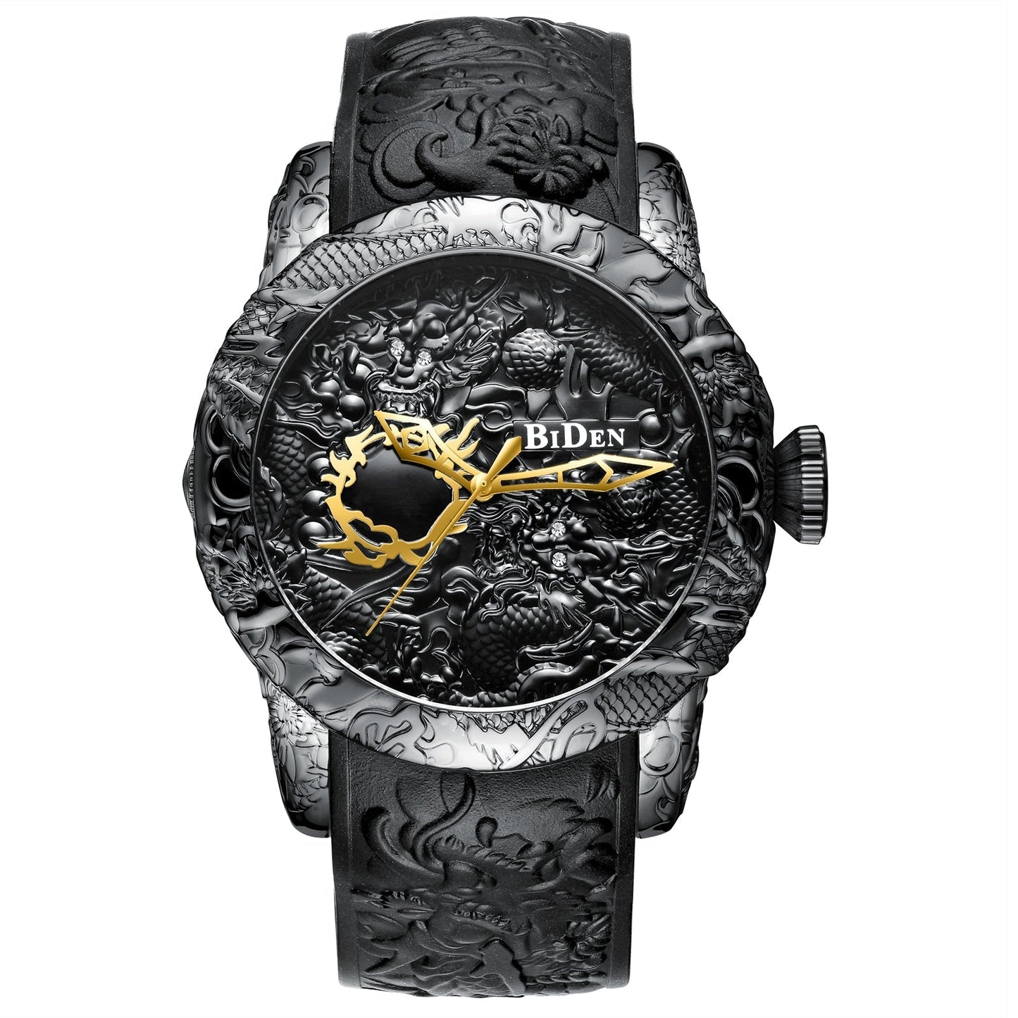 Vintage Dragon Quartz Leather Watch