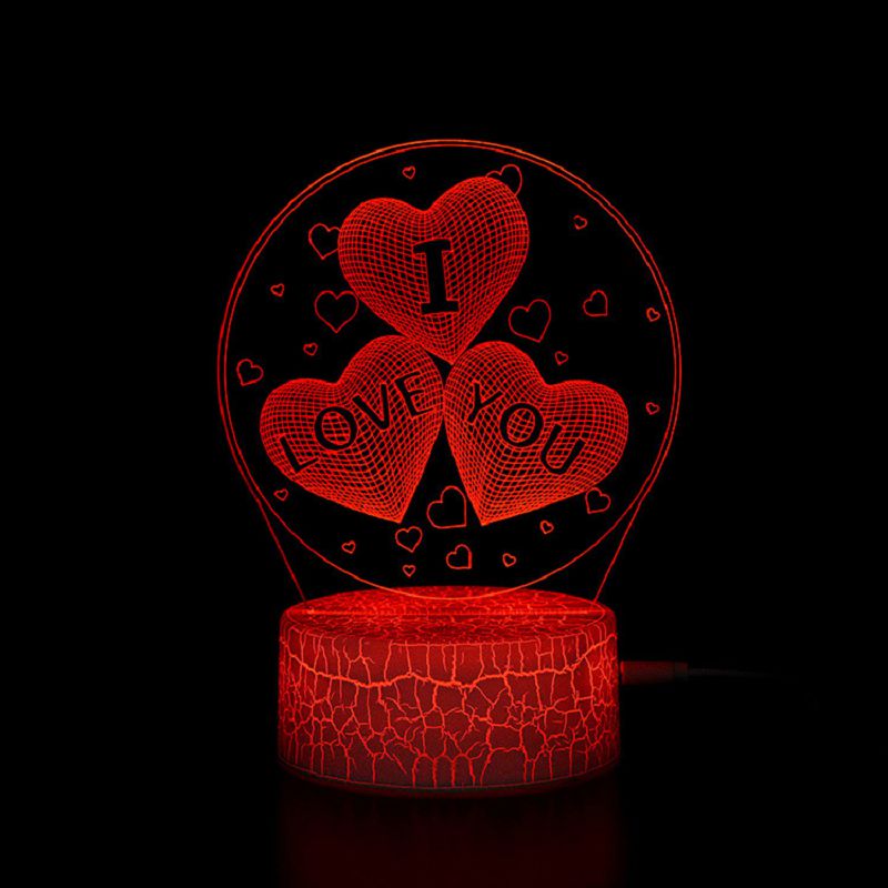 Colorful 3D Bedroom Table Lamp