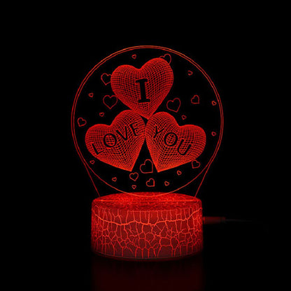 Colorful 3D Bedroom Table Lamp