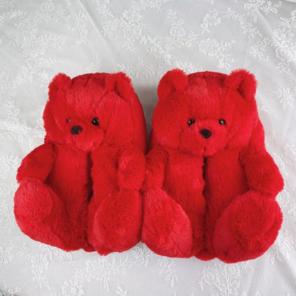 Cozy Fuzzy Bear Claw House Slippers
