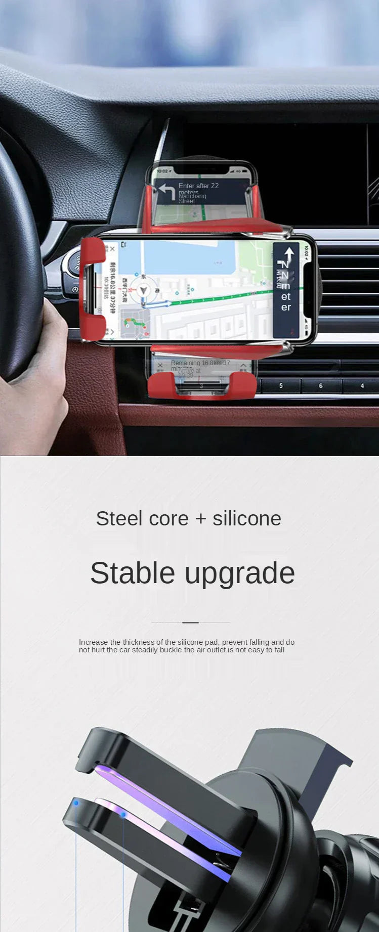 Compact Wireless Car Charger with Auto Sensor