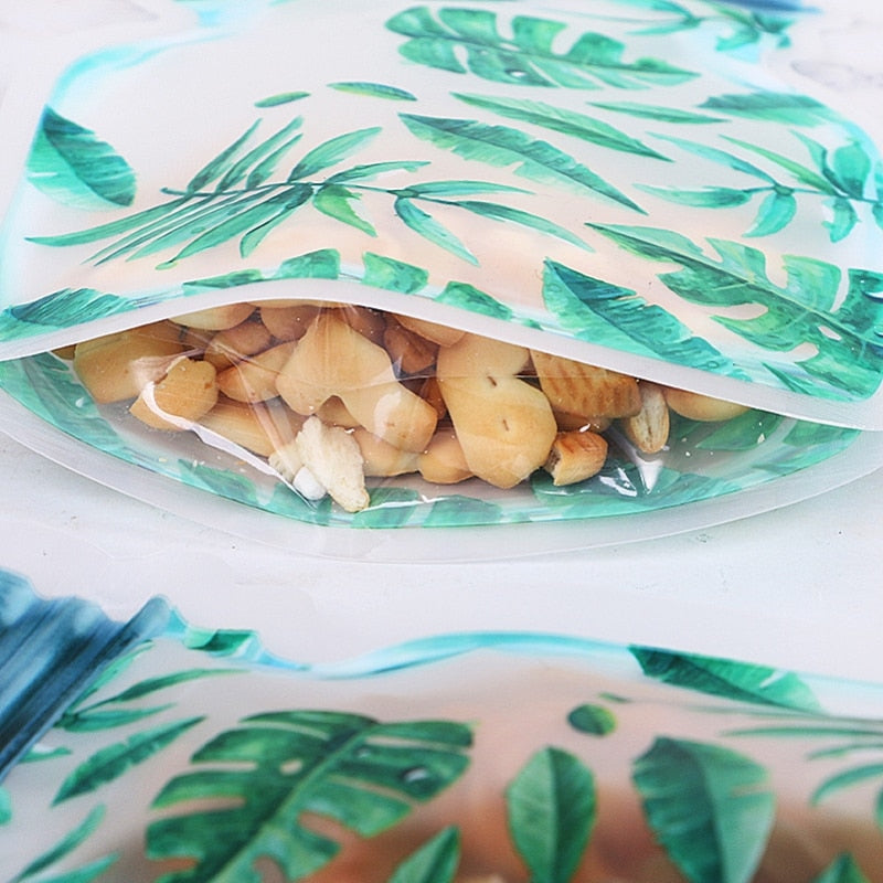Clear Reusable Plastic Jar Storage Pouches