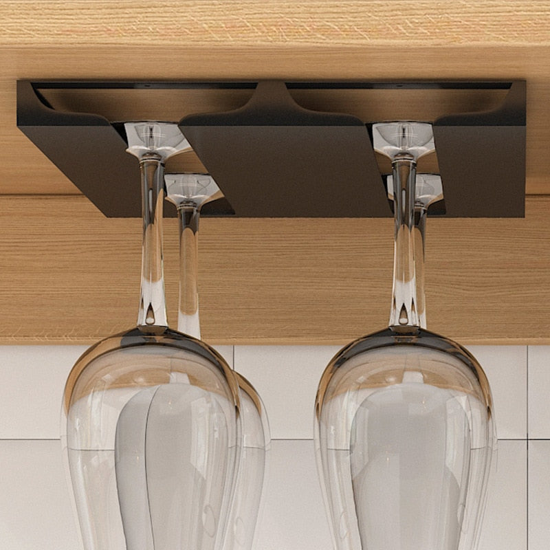 Space Saving Under Sink Glass Shelf Rack