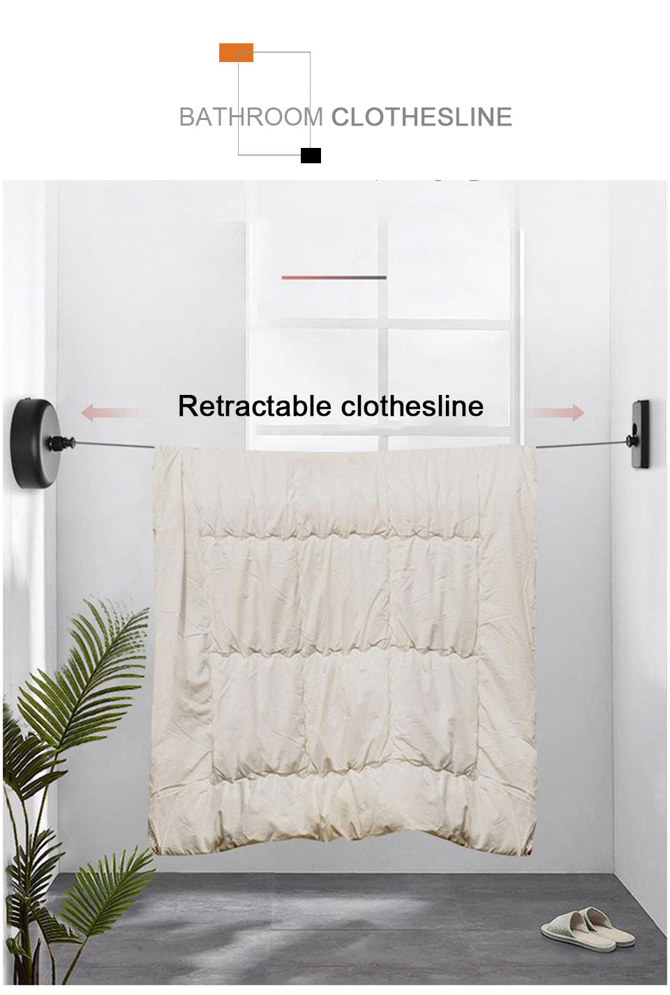 Compact Folding Clothes Drying Rack Line