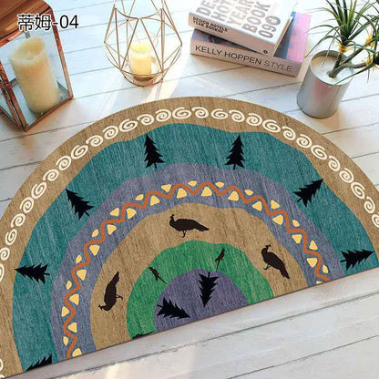Befez | Rustic Anti-Slip Half Circle Door Mat