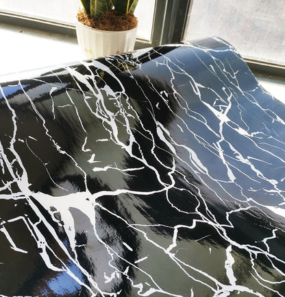 Stylish Marble Stick-On Bathroom Wallpaper