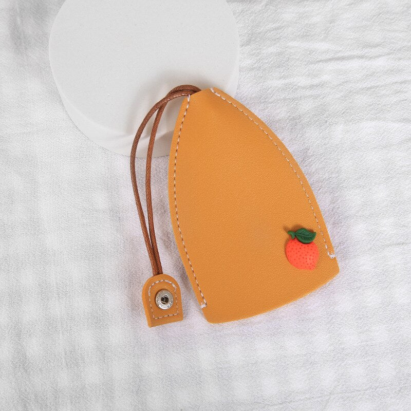 Colorful Fruit Leather Keychain Holder