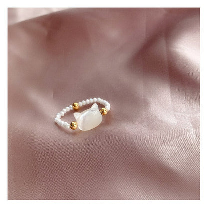 Lucky Charm Gold Cat Ring - Befez
