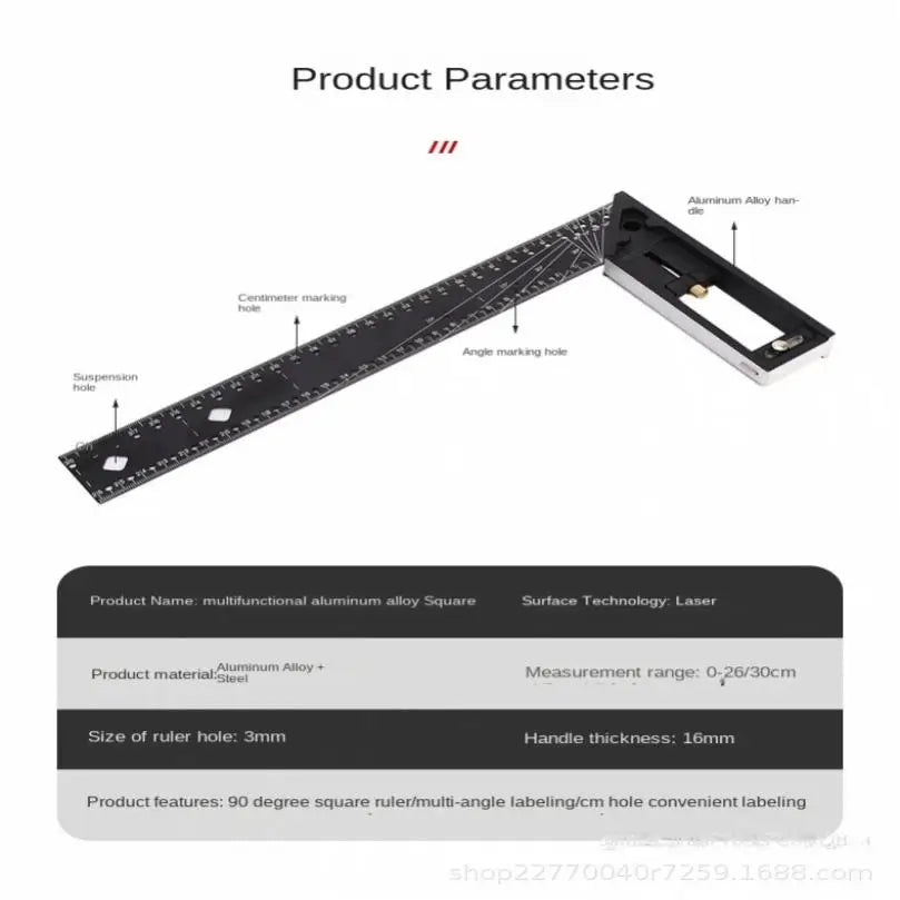 Precise Metal Carpenter Ruler