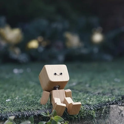 Handcrafted Wooden Rocking Figure with Changeable Faces