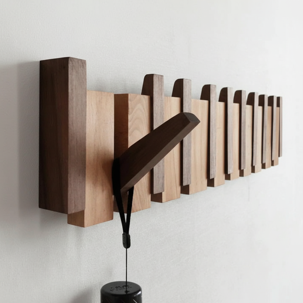 Stylish Wooden Entryway Coat Hook