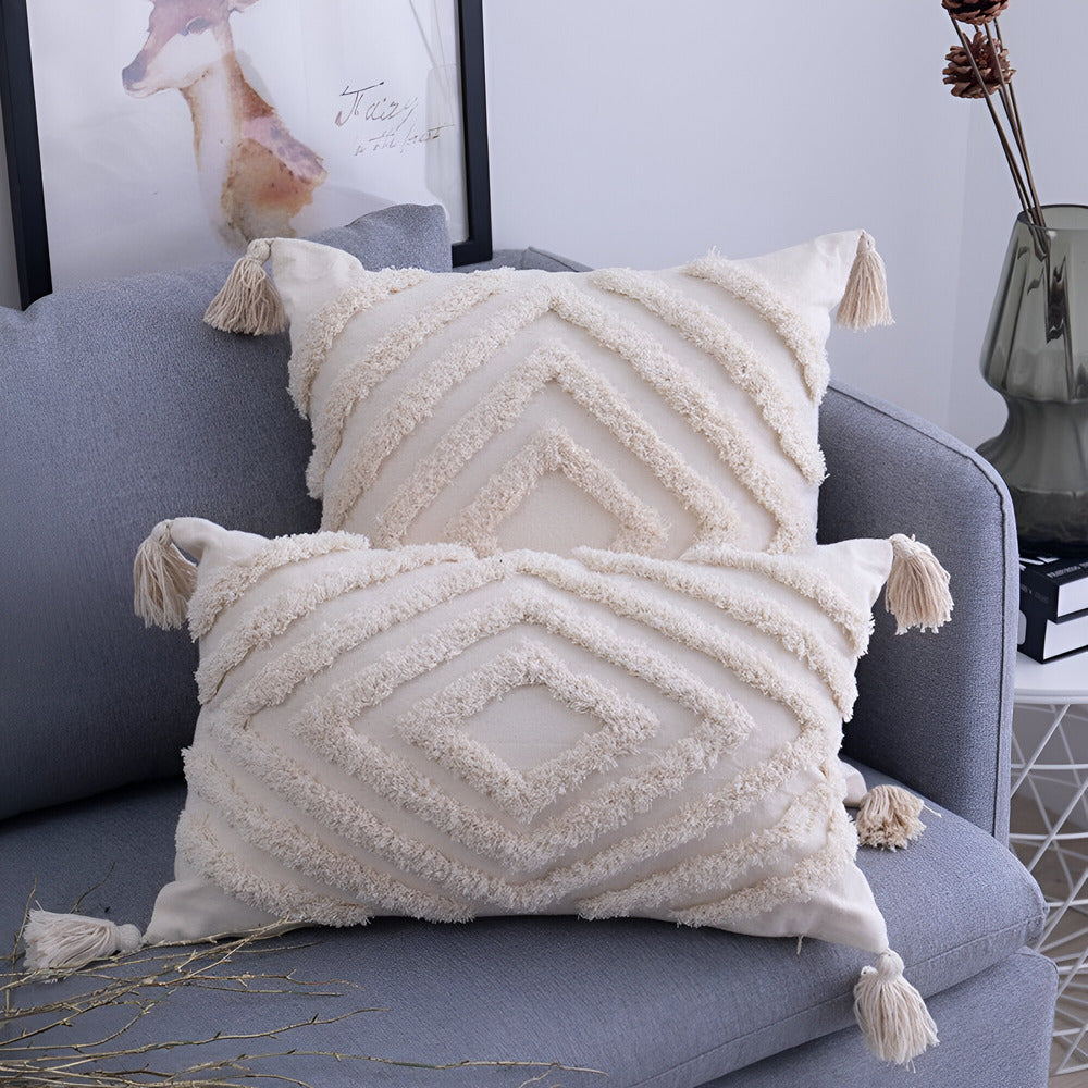 Befez | Vintage Cotton Pillow Cover in Chic Bohemian Style - Befez