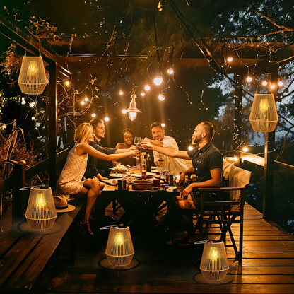 Eco Friendly Solar Powered Bamboo Table Lamp
